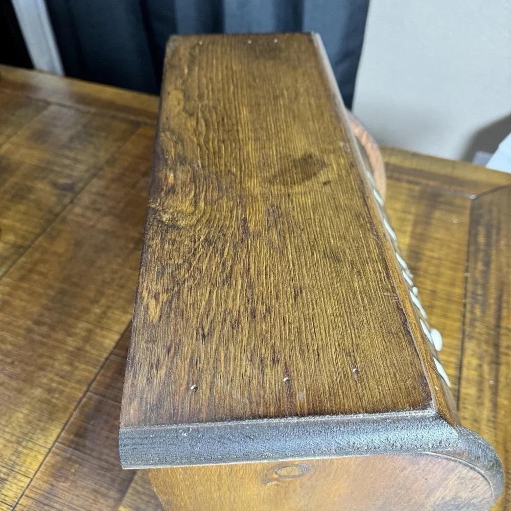 Groovy Vtg Knock On Wood Roll Down Bread Box 70's One Owner